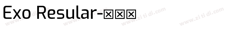 Exo Resular字体转换